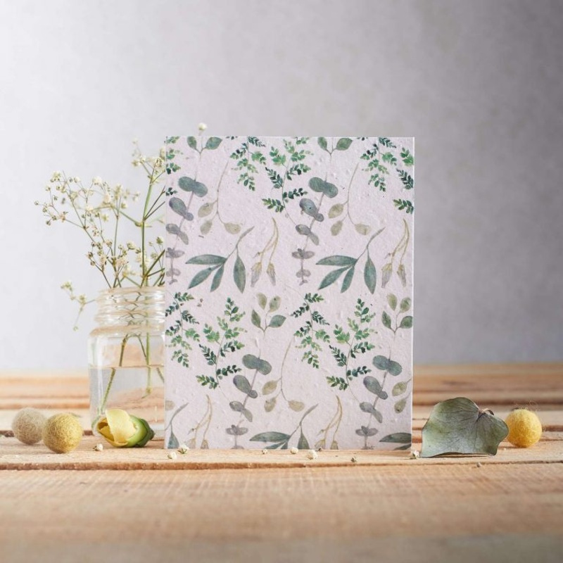Ferns & Eucalyptus Seed Card