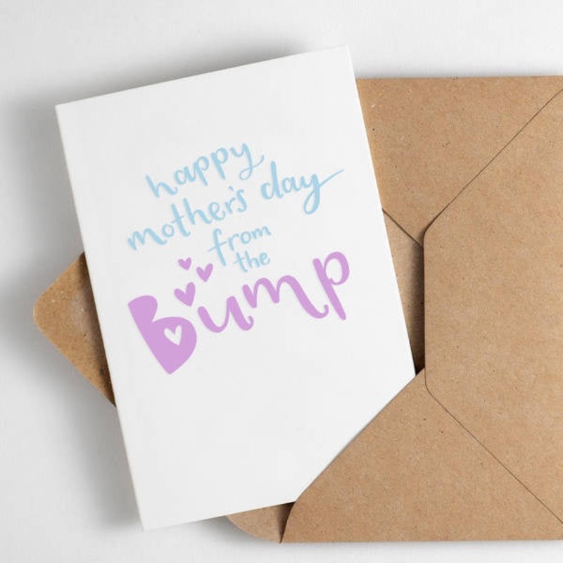 Happy Mothers Day From The Bump Letterpress Card