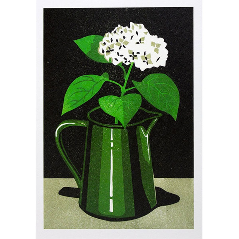 Hydrangea Linocut Card