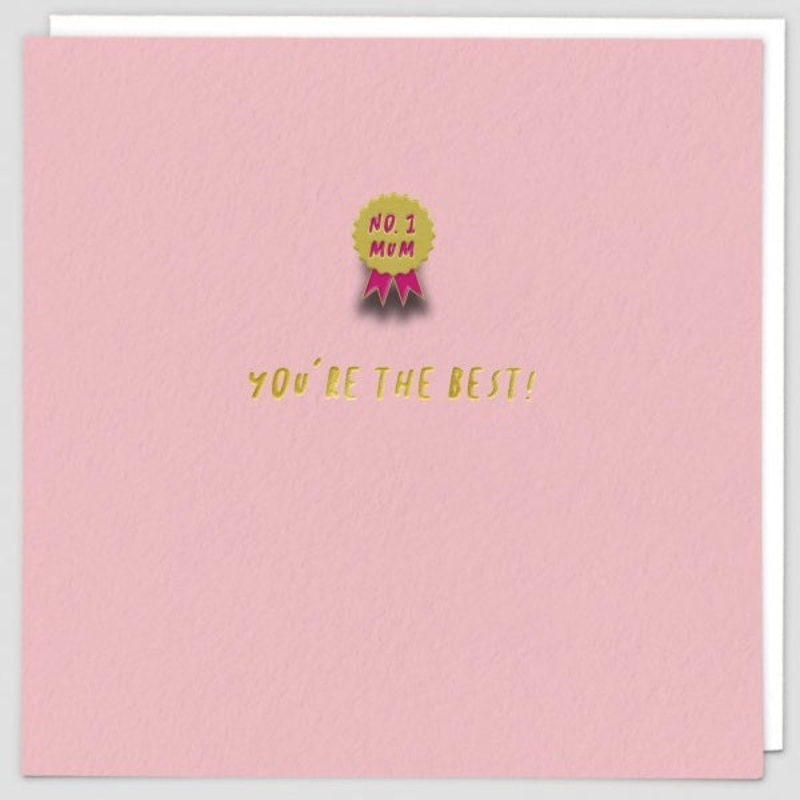 No.1 Mum Enamel Pin Badge Card