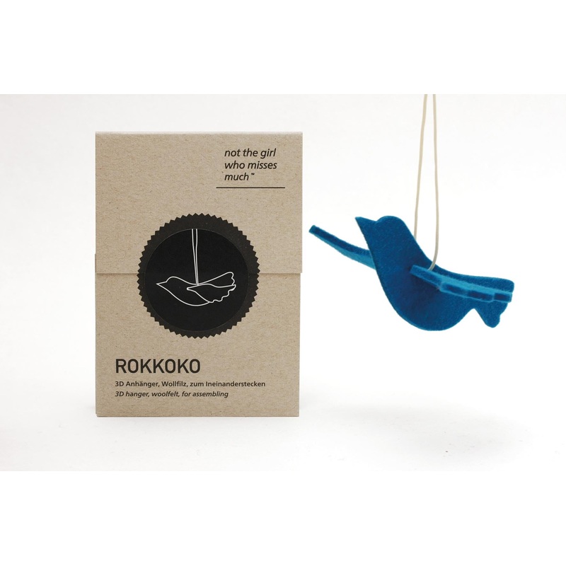 Petrol Felt Hanging Bird Decoration