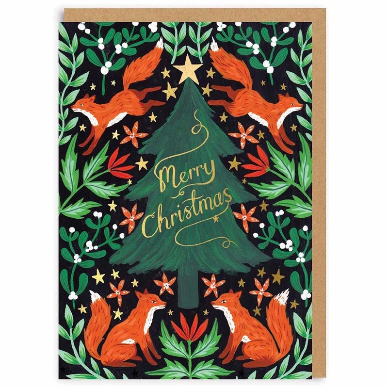Fox Merry Christmas Card