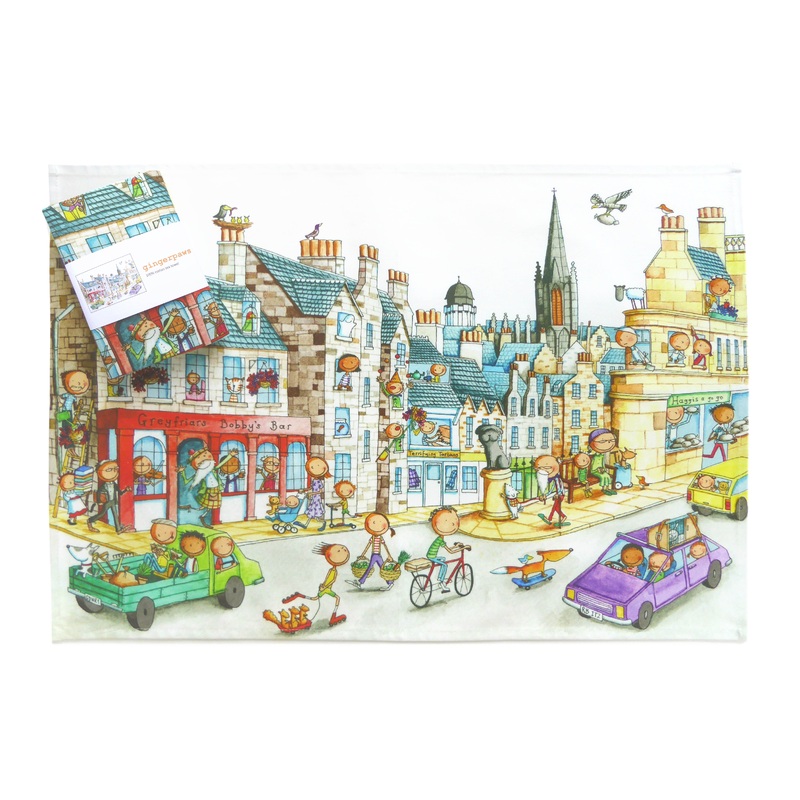 Greyfriars Bobby Gingerpaws Tea Towel