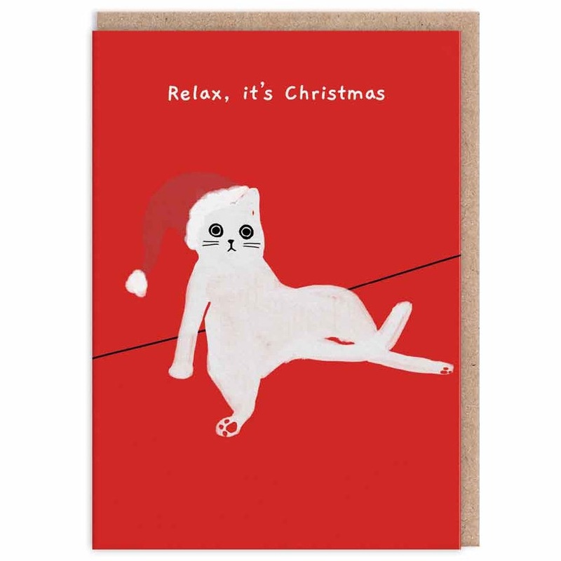 Relax Its Christmas Cat Card