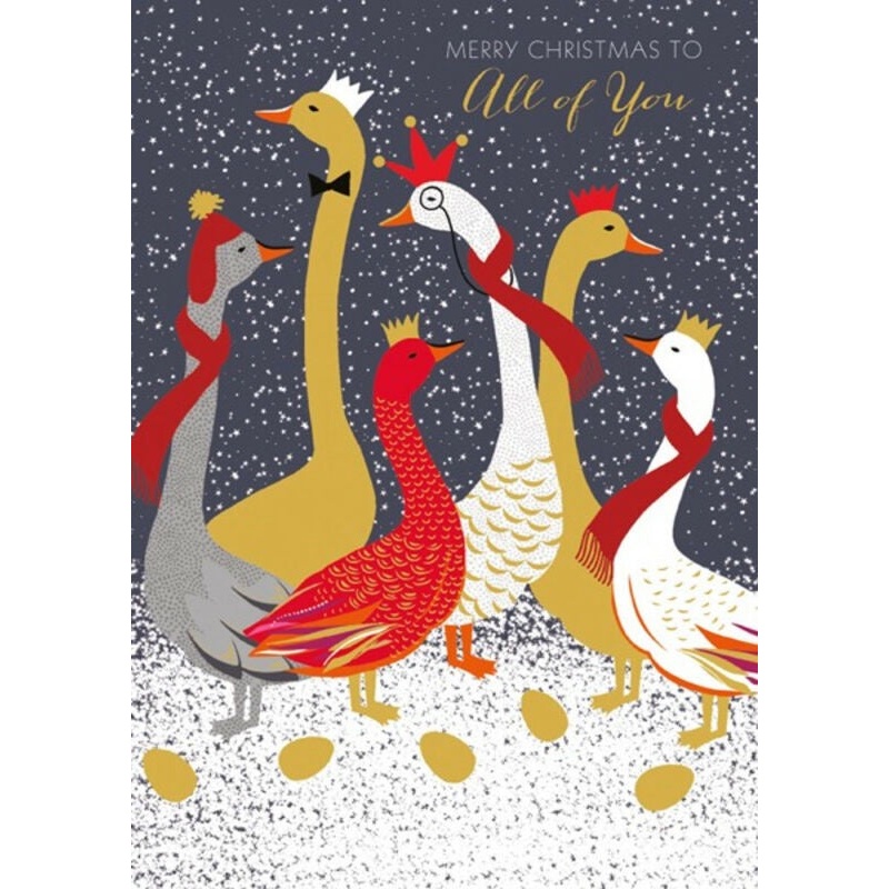 All Of You Geese Christmas Card