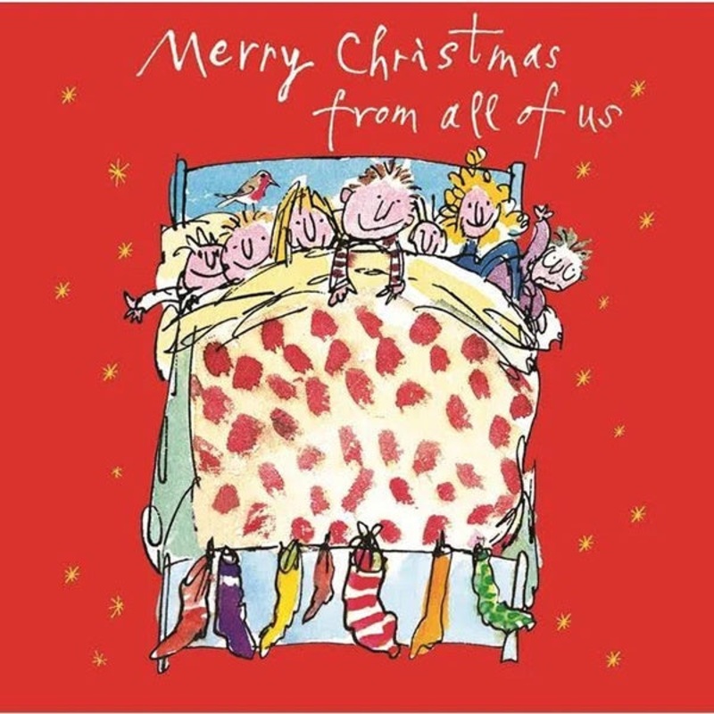 Children In Bed Christmas Card