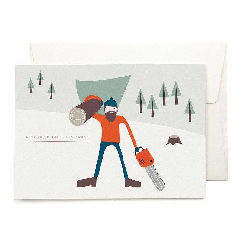 Lumberjack Christmas Card