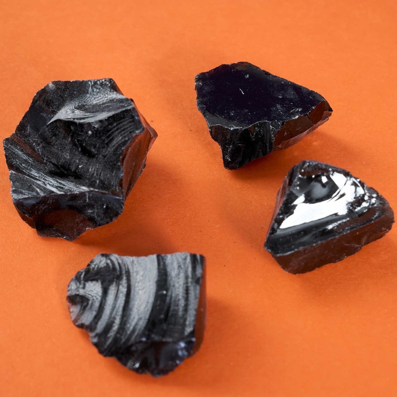 Rough Stone Black Obsidian