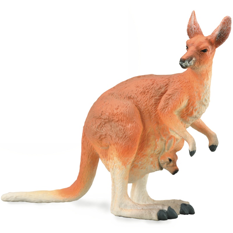 Red Kangaroo Figurine and Joey