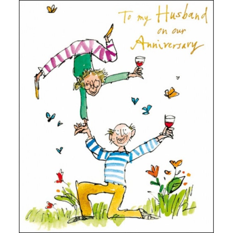 To My Husband Quentin Blake Anniversary Card