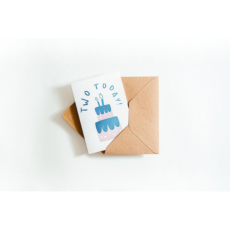 Two Today! Letterpress Card