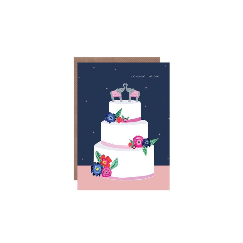 Wedding Cake Congratulations Card