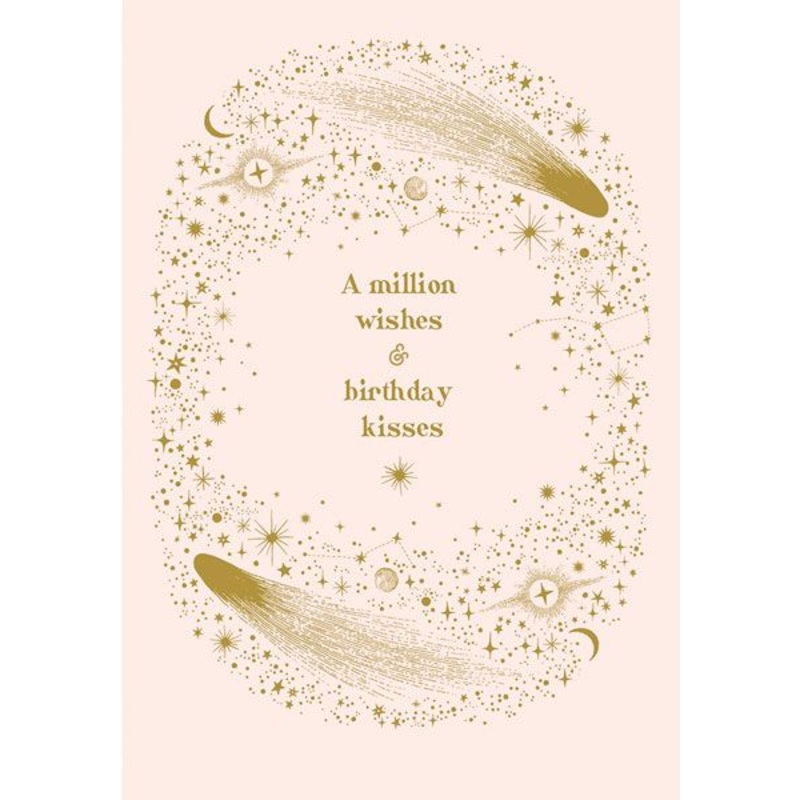 A Million Wishes & Birthday Kisses Card