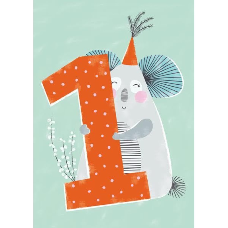 1st Birthday Card - Koala