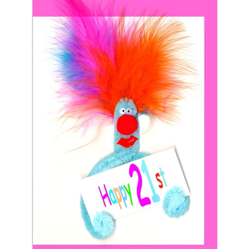 21st Puffy Birthday Card
