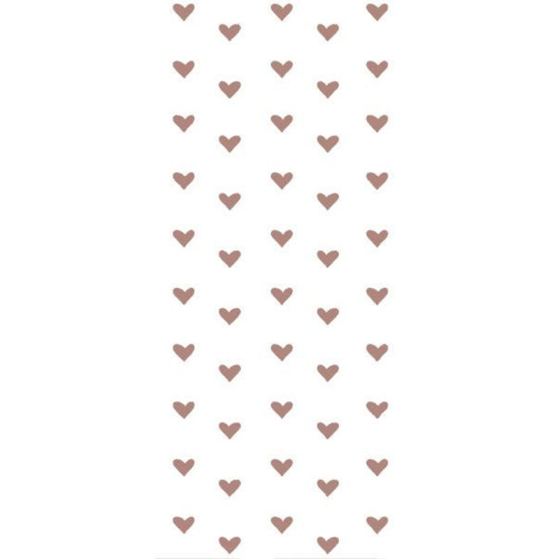 White Hearts Tissue Paper