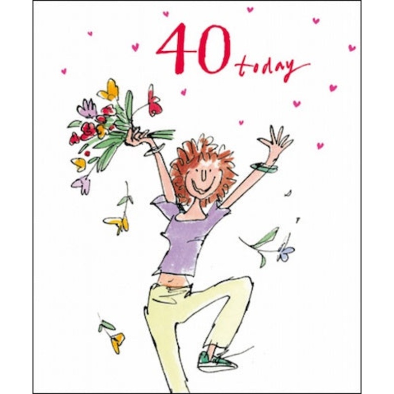 Wonderful Quentin Blake 40th Birthday Card