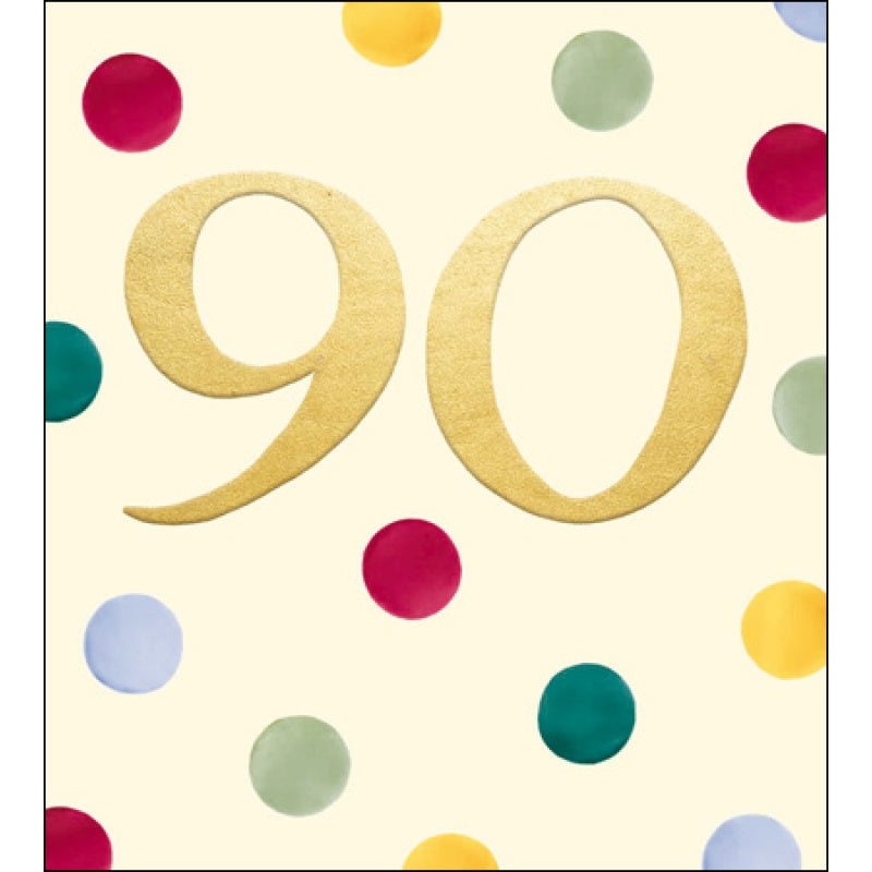90th Birthday Dots Card
