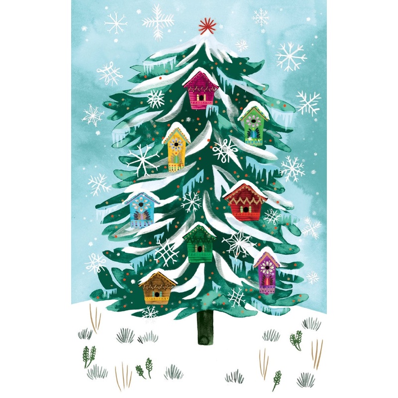 Treehouse Conifer Christmas Card Pack of 8