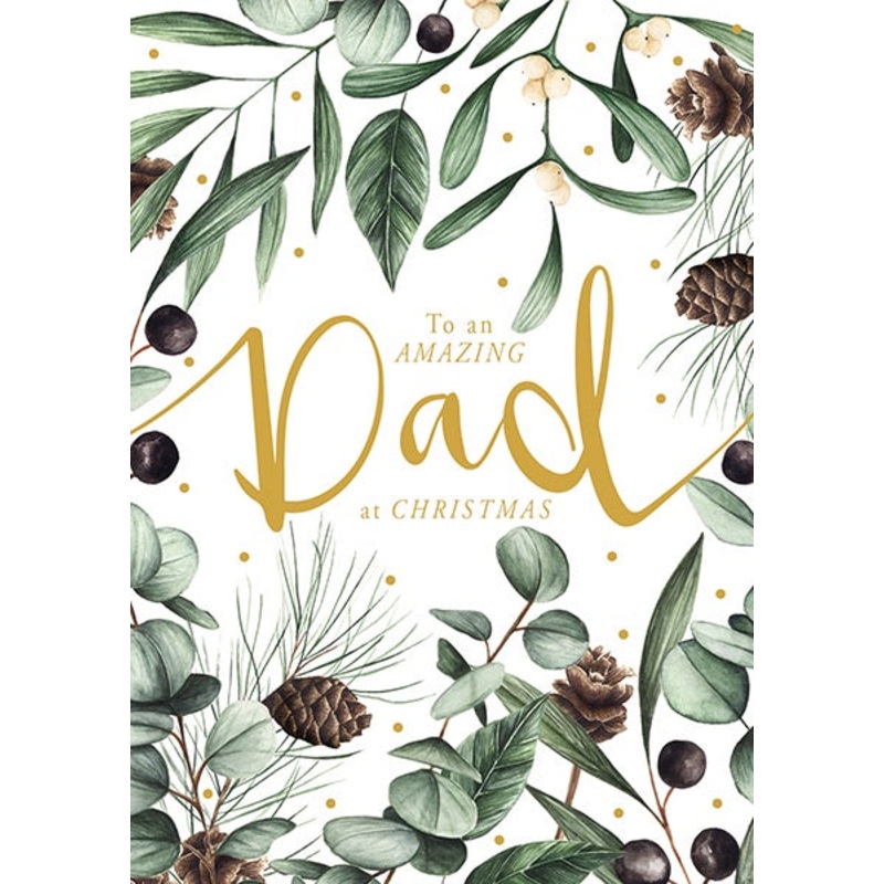 Amazing Dad Foiled Christmas Card