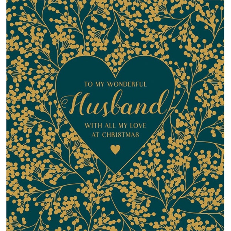 To My Wonderful Husband Foiled Christmas Card