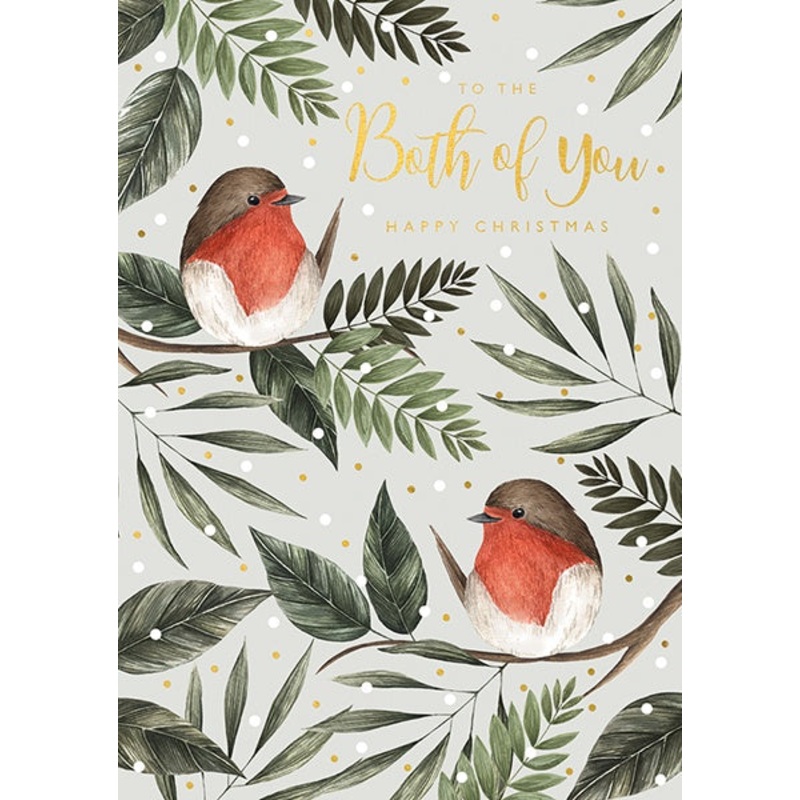 To The Both Of You Robins Christmas Card