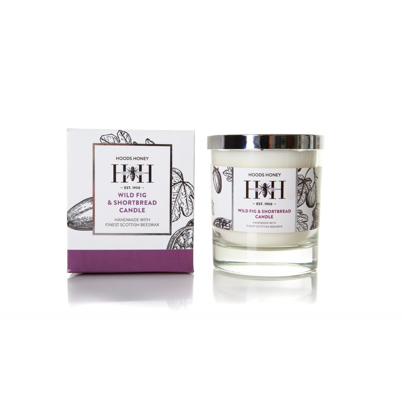 Wild Fig and Shortbread Beeswax Candle in Glass Jar