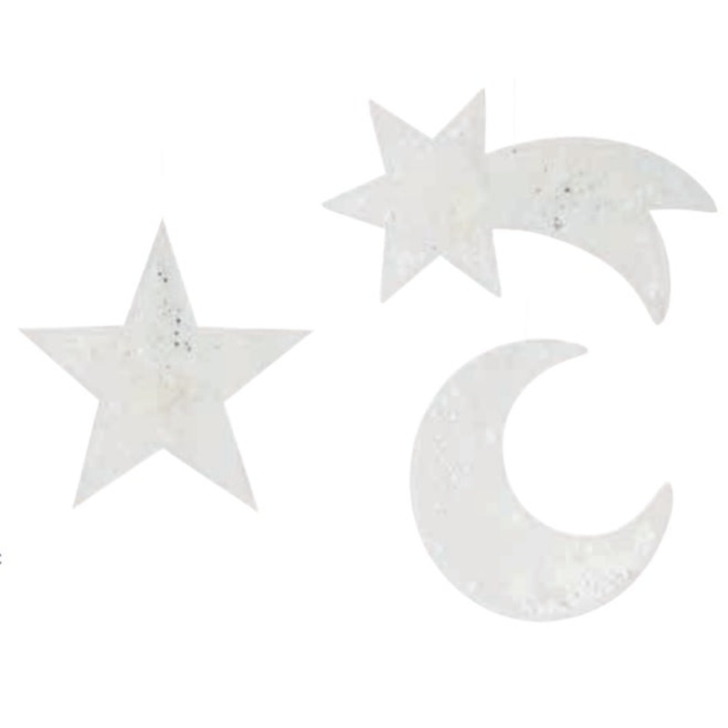 Winter Sky Set of 3 Paper Ornaments