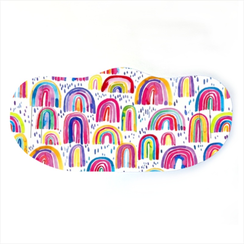 Watercolour Rainbows Face Mask
