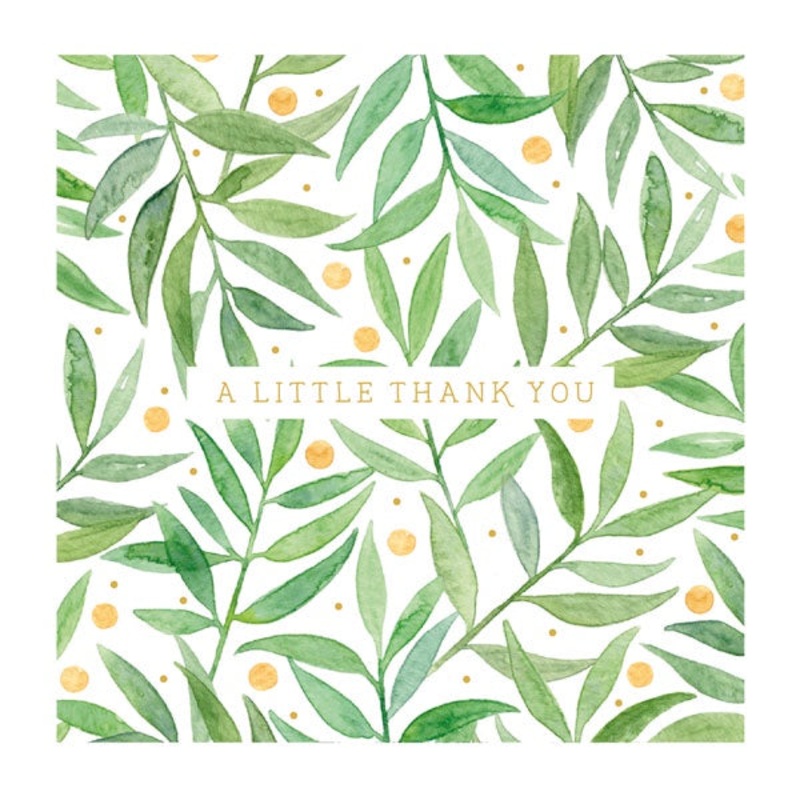 A Little Thank You Leaf Card