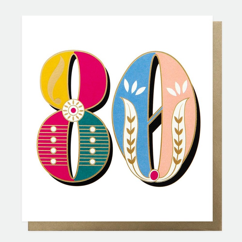 Age 80 Carnival Card