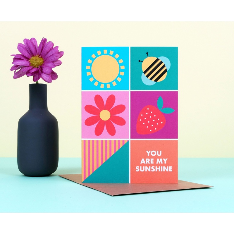 You are My Sunshine Colour Block Card