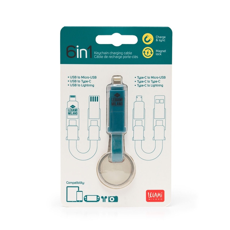 6-in-1 Keychain Charging Cable