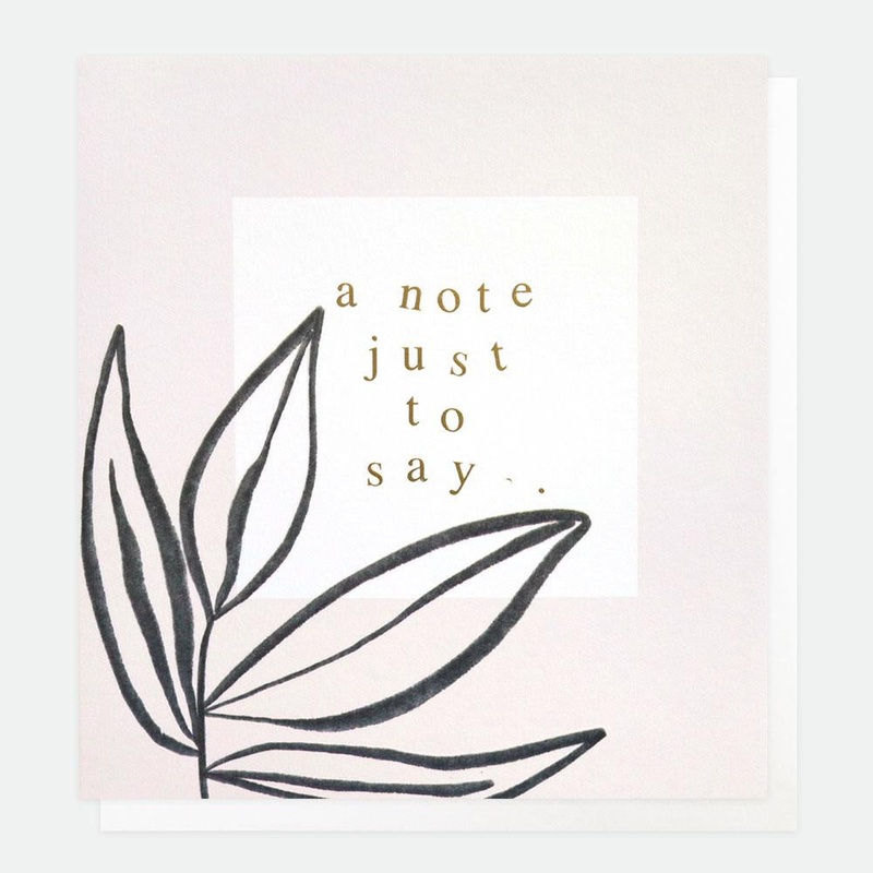 A Note Just to Say Card