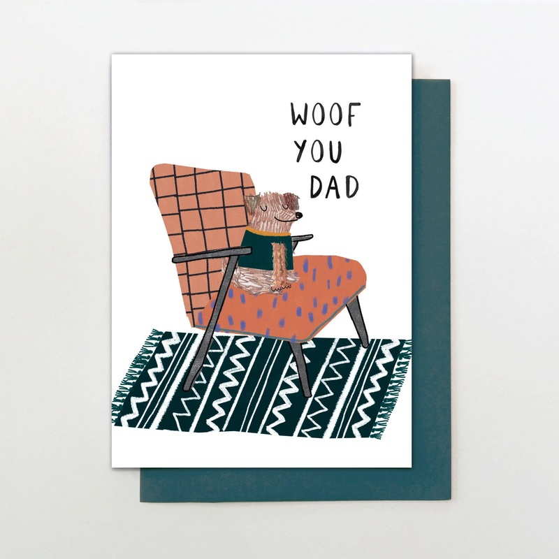 Woof you Dad Fathers Day Card