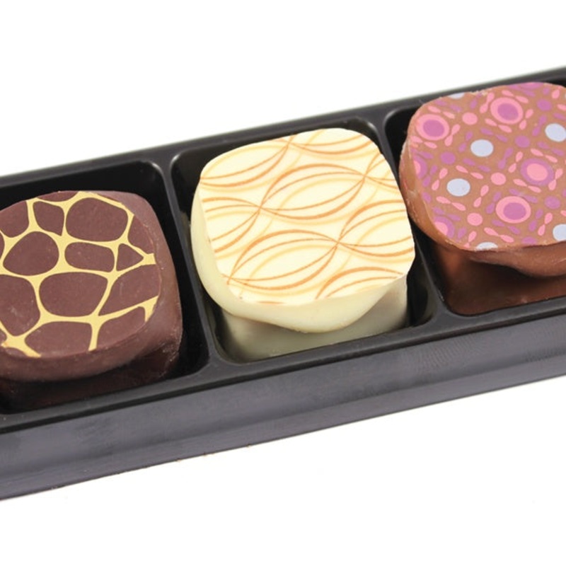 Fudge Pieces In Milk, Dark And White Chocolate