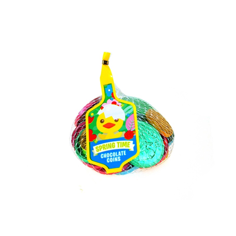 Net of Milk Chocolate Easter Colourful Coins 100g