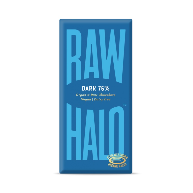 Raw Halo Pure Dark Organic Chocolate Bar 70g