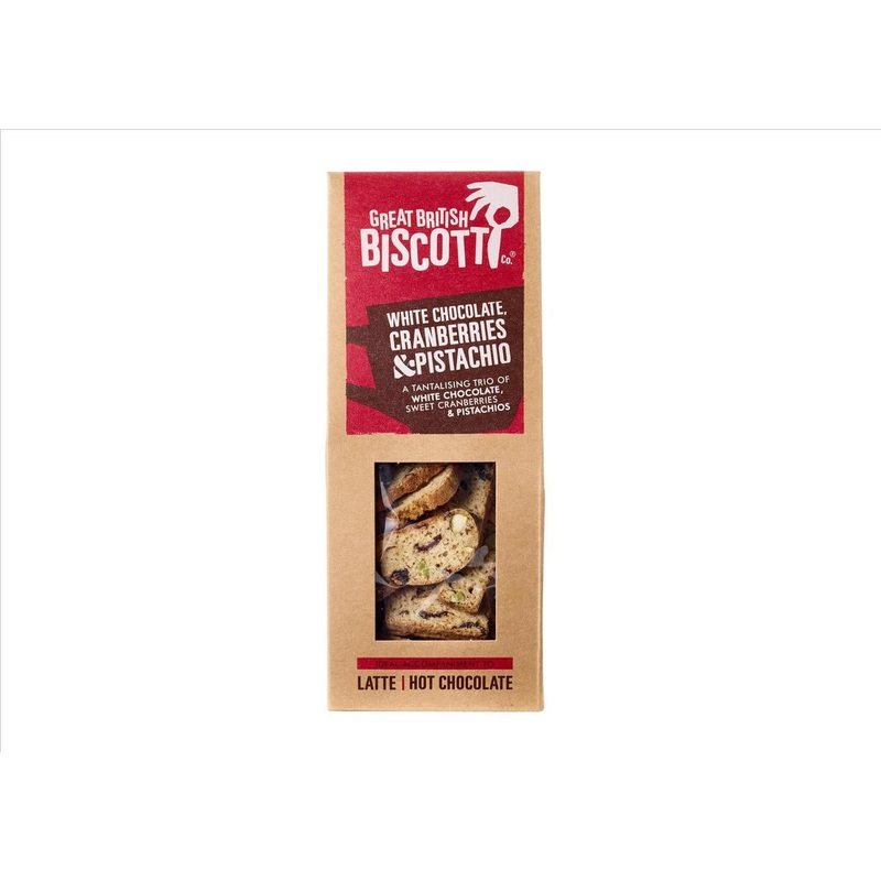 White Chocolate, Cranberry And Pistachio Biscotti