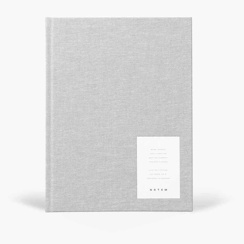 Even Work Journal Large Light Gray Cloth
