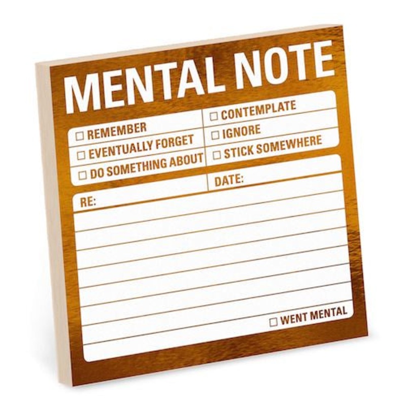 Mental Note Metallic Sticky Notes