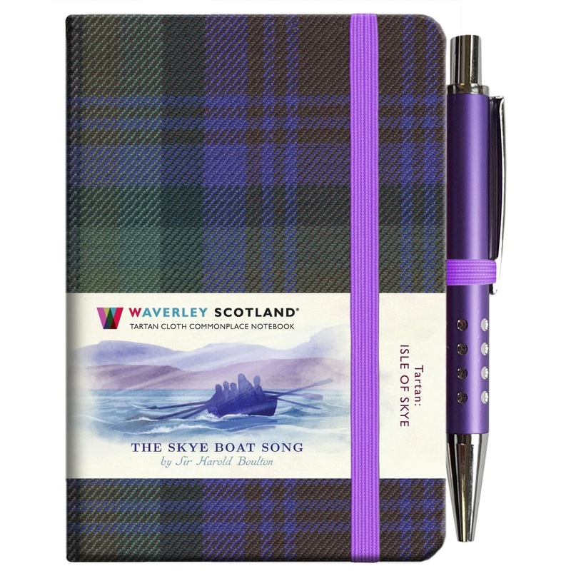 Mini Tartan Notebook With Pen - Skye Boat Song