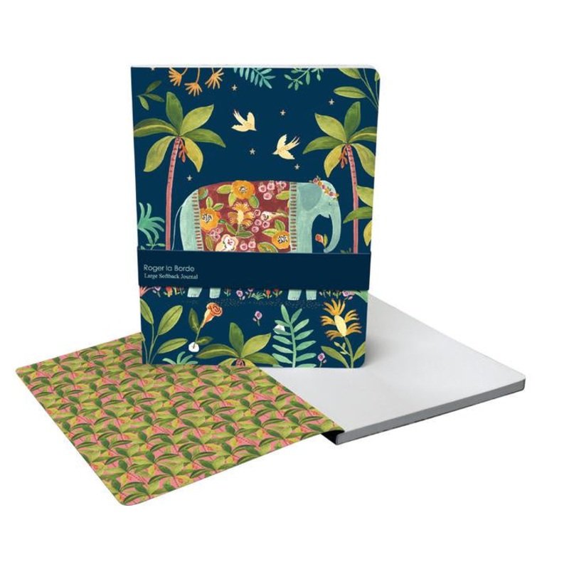 Over The Rainbow Elephant Large Notebook