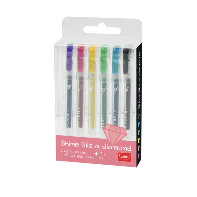 Glitter Gel Pens Pack Of Six