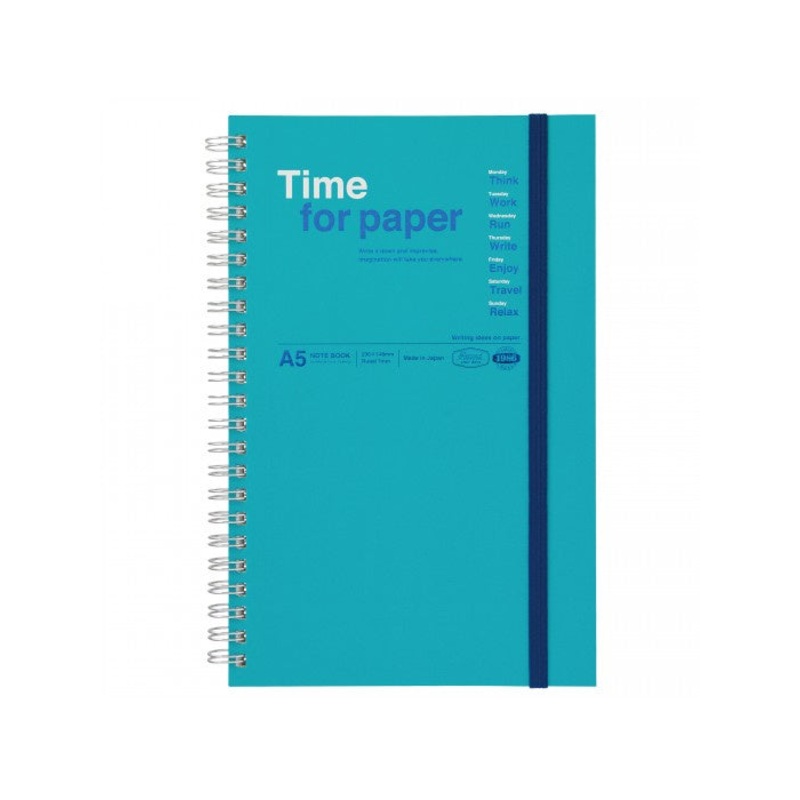 Time for Paper Turquoise Spiral Bound Notebook