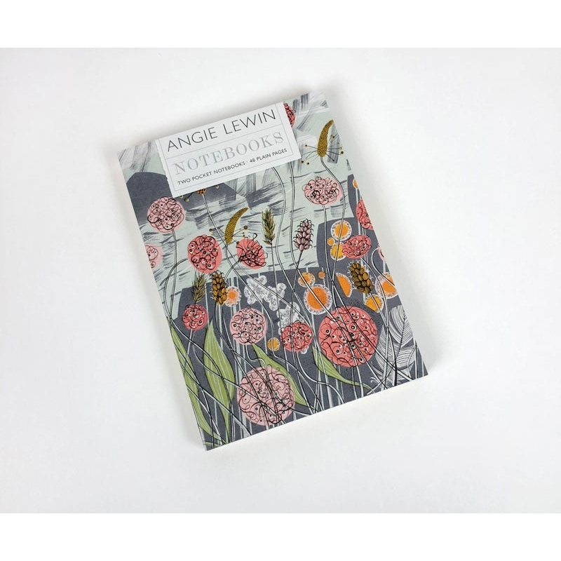 Pebble Shore Lichen and Thrift Notebooks By Angie Lewin