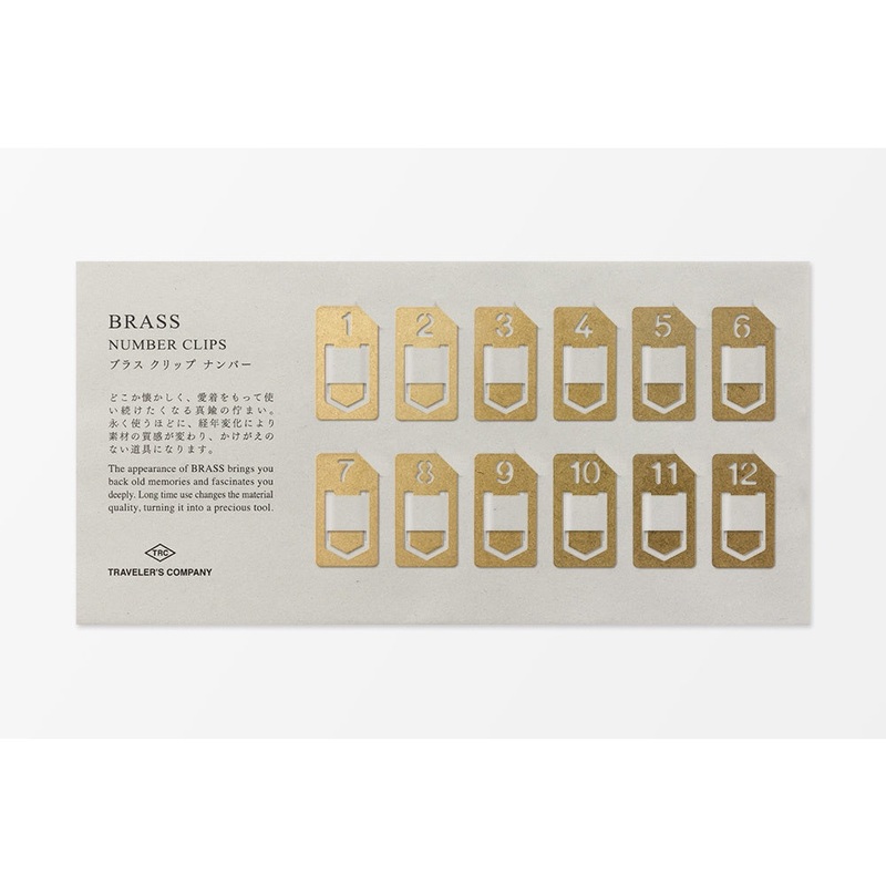 Travelers Brass Number Clips