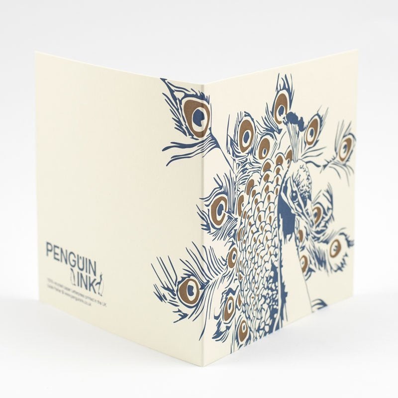 Peacock Letterpress Card