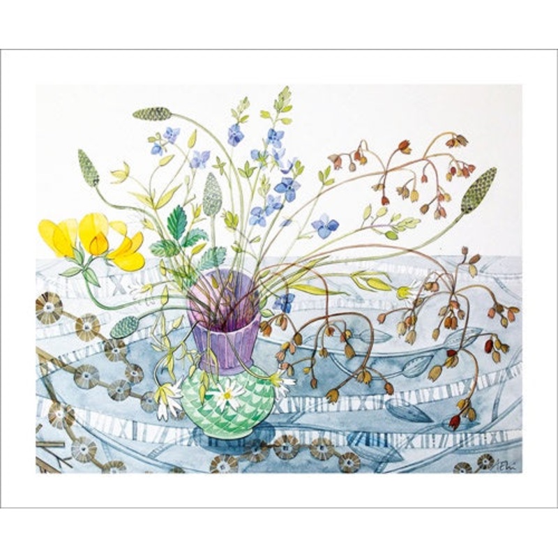 Ballindalloch Pot Watercolour By Angie Lewin Card