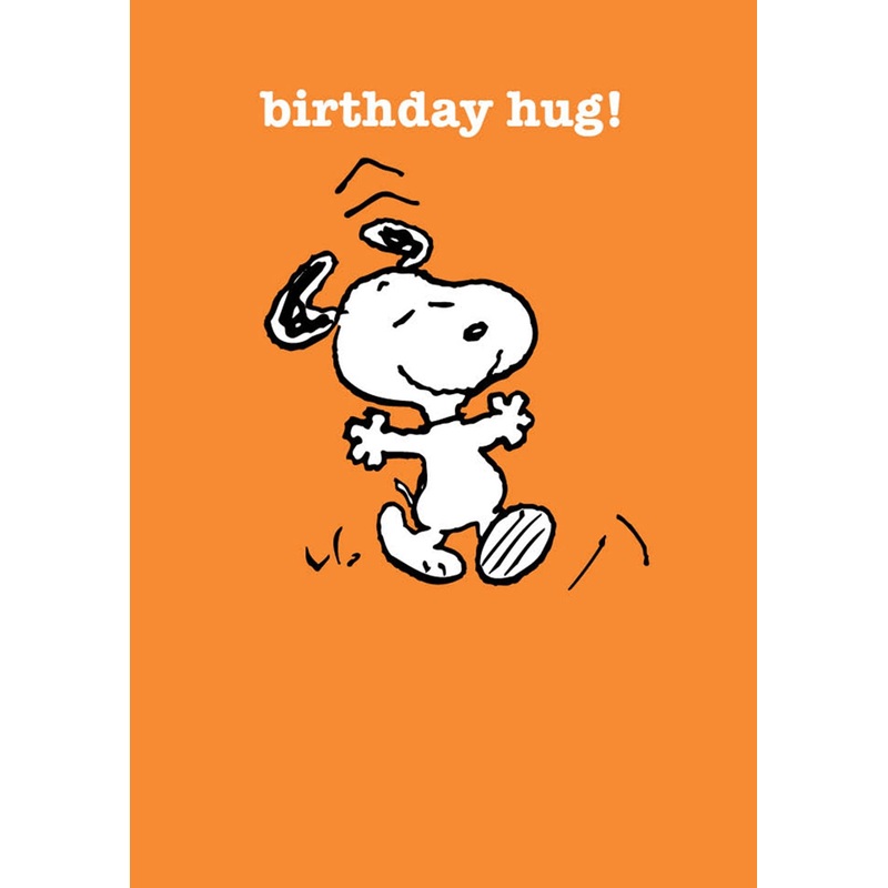 Birthday Hug from Snoopy Card